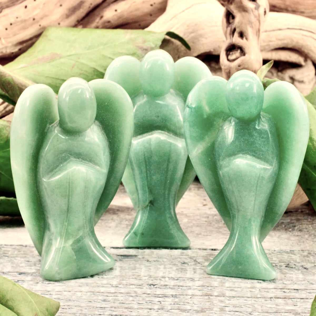 Green Aventurine Angel Carving - 3"