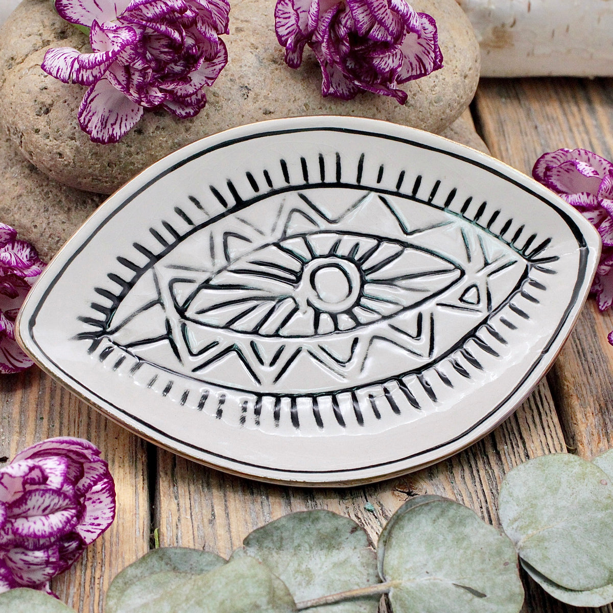 Ceramic Evil Eye Dish