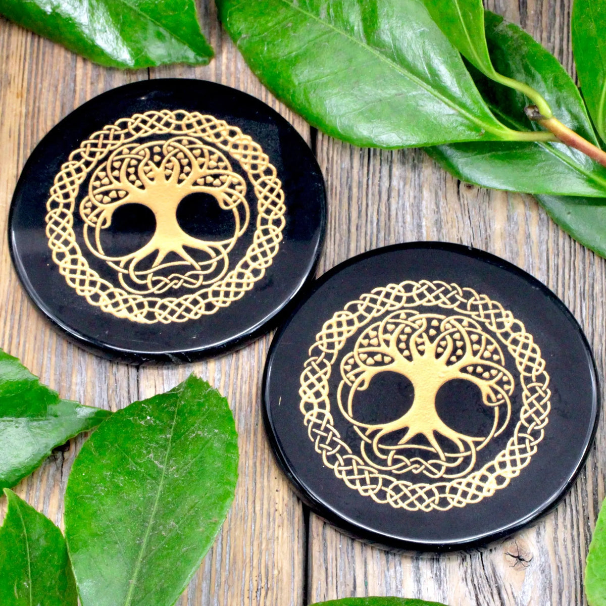 Obsidian Tree of Life Scrying Disc