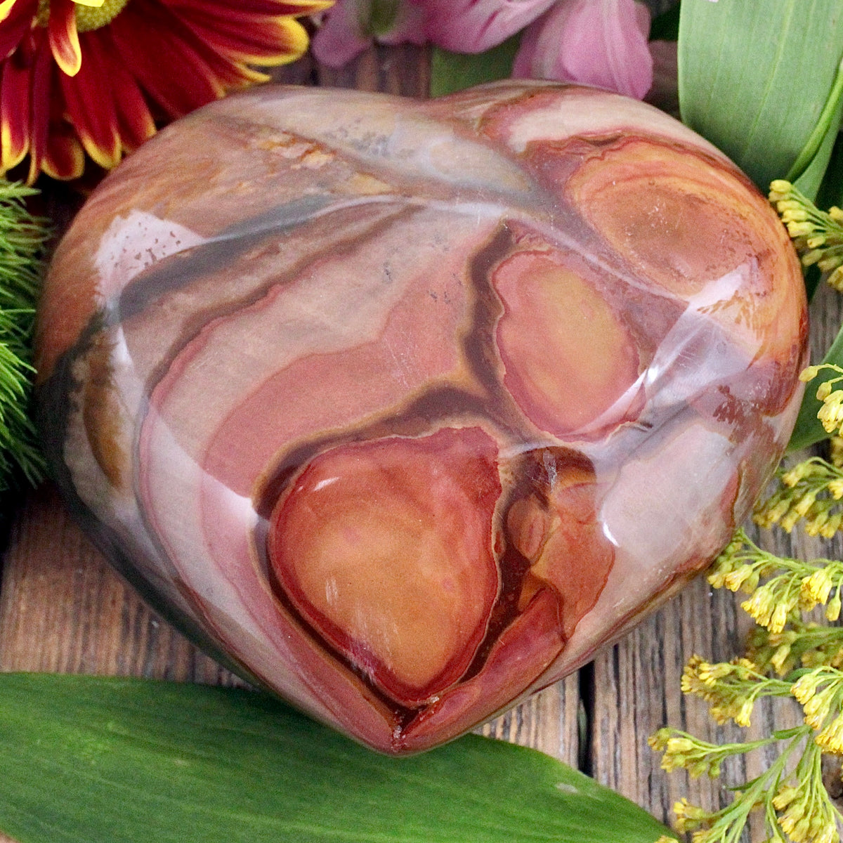 Polychrome Jasper Heart