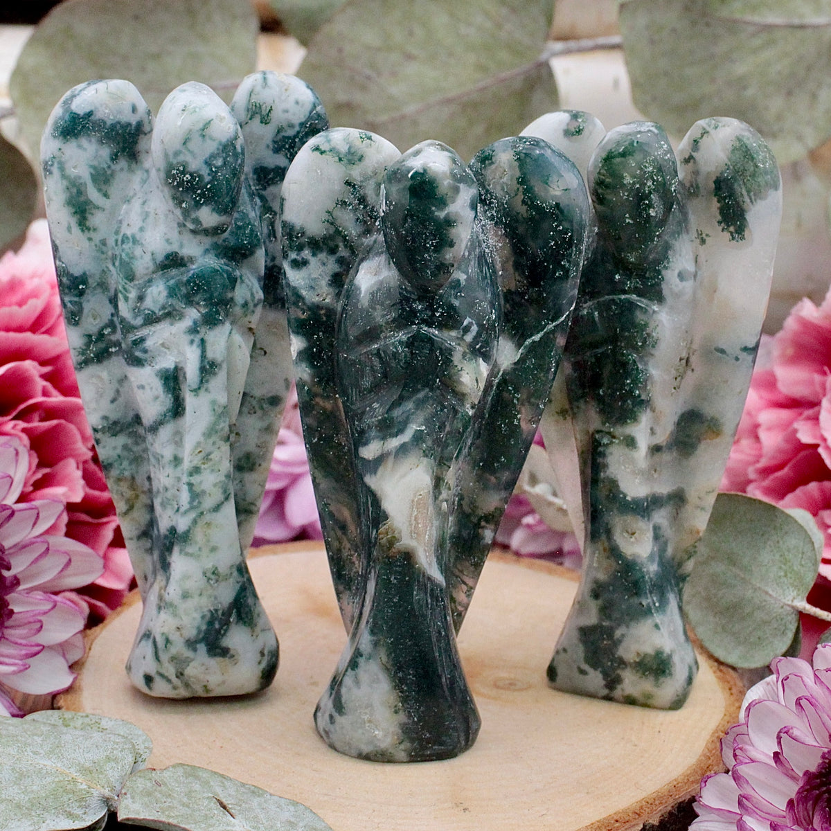 Moss Agate Angel