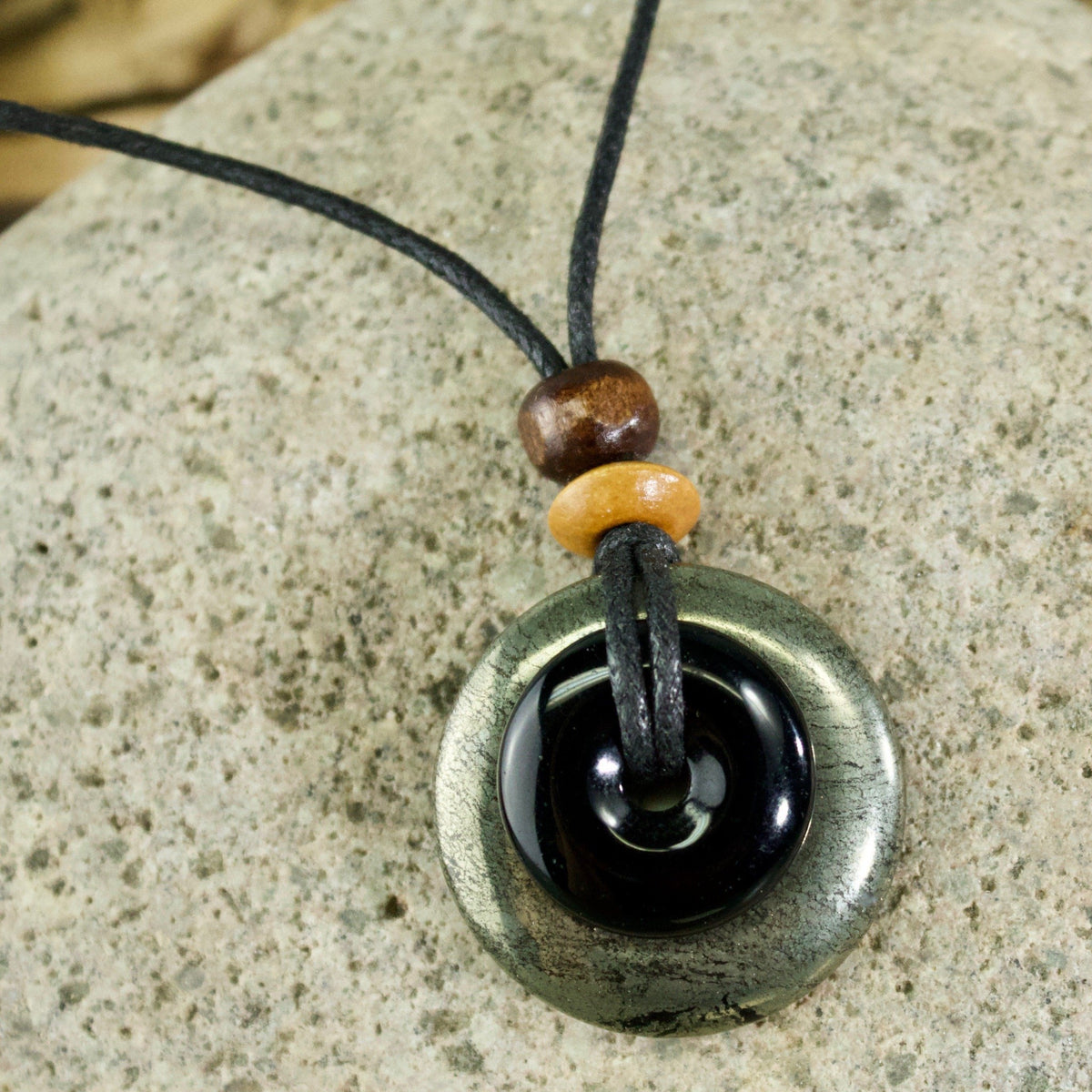 Black Jasper & Pyrite Destiny Duo Necklace