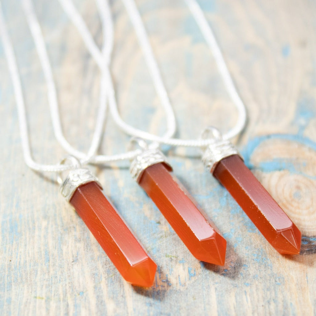 Carnelian Point Necklace