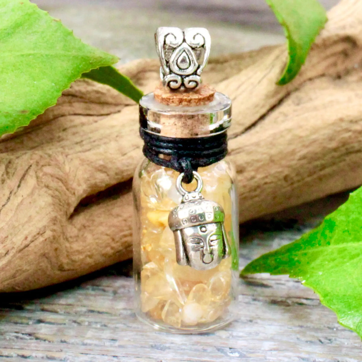 Citrine Enlightenment Spell Jar Necklace