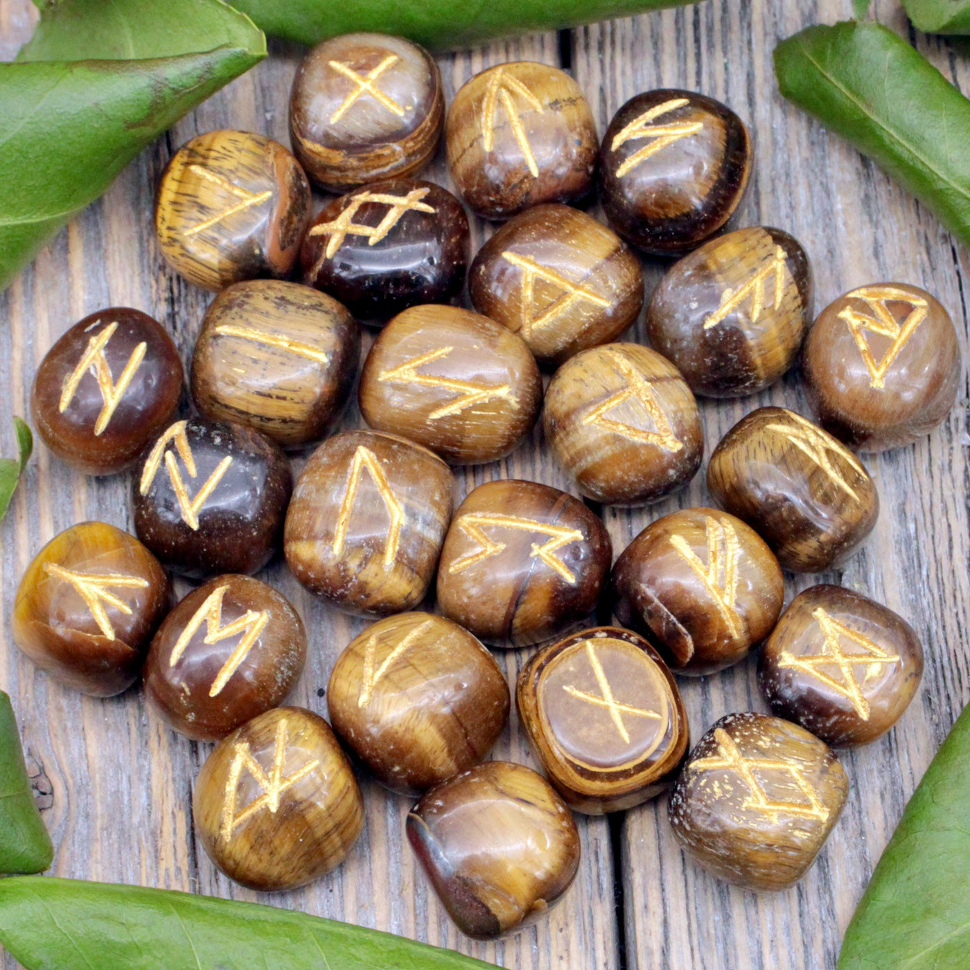 Tiger's Eye Rune Stones