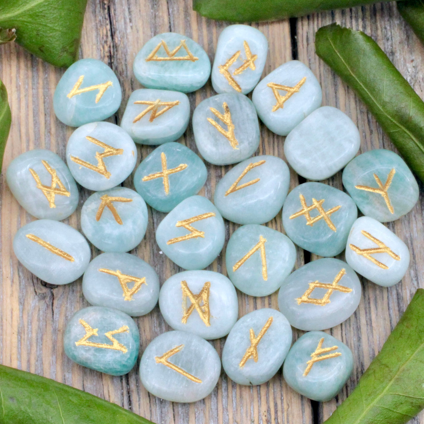 Amazonite Rune Stones