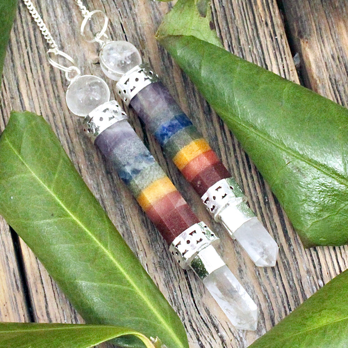 Chakra with Quartz Point Pendulum