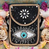 Beaded Evil Eye Cross Body Bag