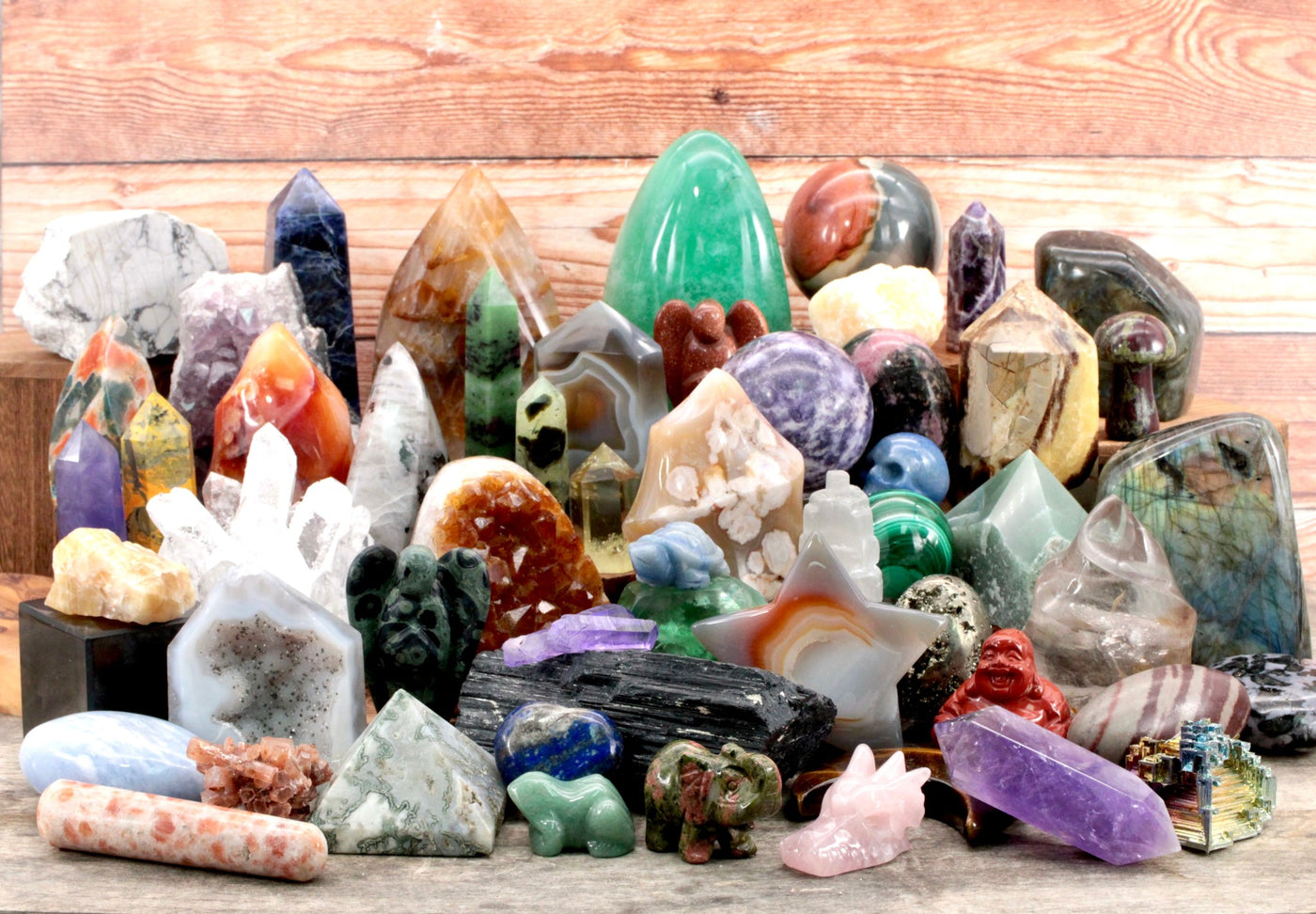 Collection of rocks and gemstones