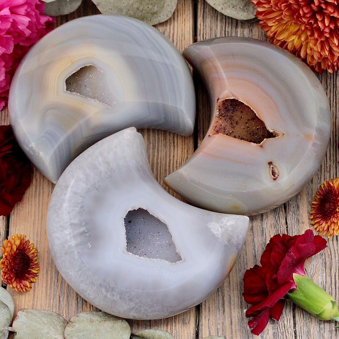 Druzy Agate Moon B