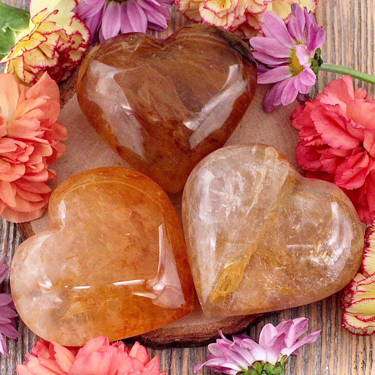 Golden Healer Quartz Heart