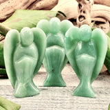 Green Aventurine Angel Carving - 3"