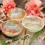 Green Banded Calcite Bowl