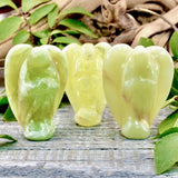 Green Calcite Angel Carving - 2"