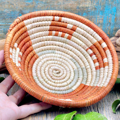 Orange Hand Woven Basket