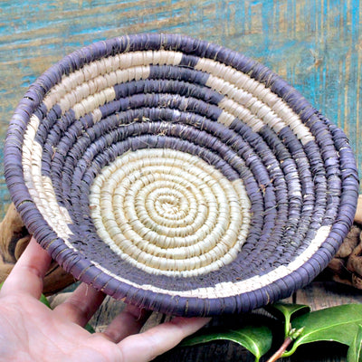 Blue Hand Woven Basket