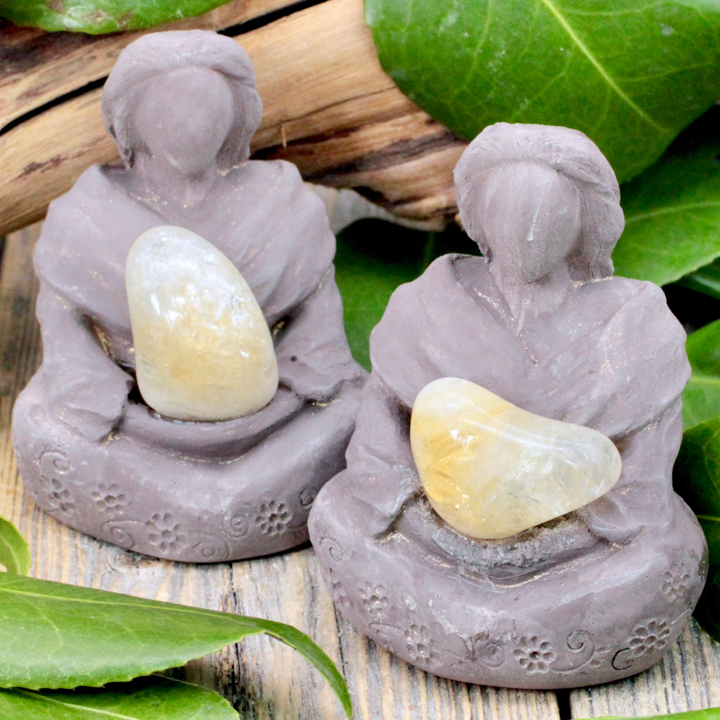 Divine Mother Goddess Statue - Citrine