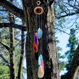Rainbow Agate Slice Wind Chime