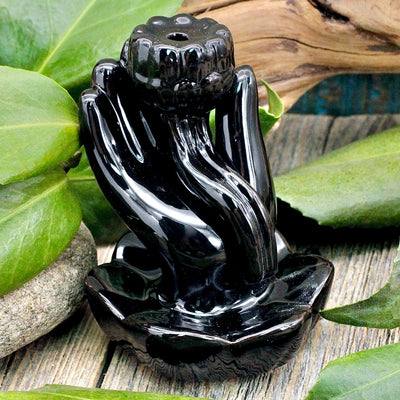 Hand with Lotus Backflow Incense Burner