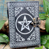 Black Leather Pentacle Journal