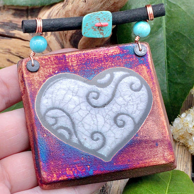 Raku Dreamcatcher Tile