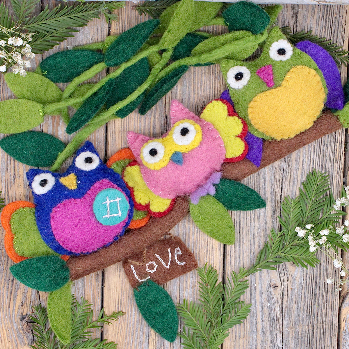 Colorful Owl Wall Hanging
