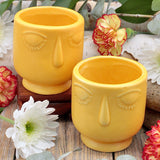 Serene Face Mini Planter Pot