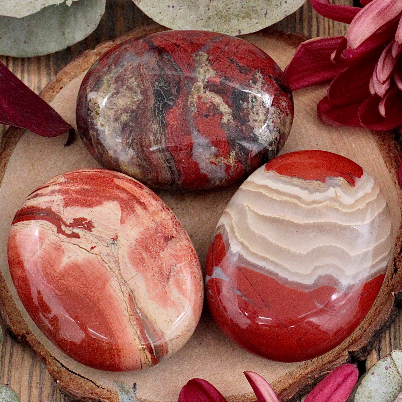 Red Jasper Palm Stone