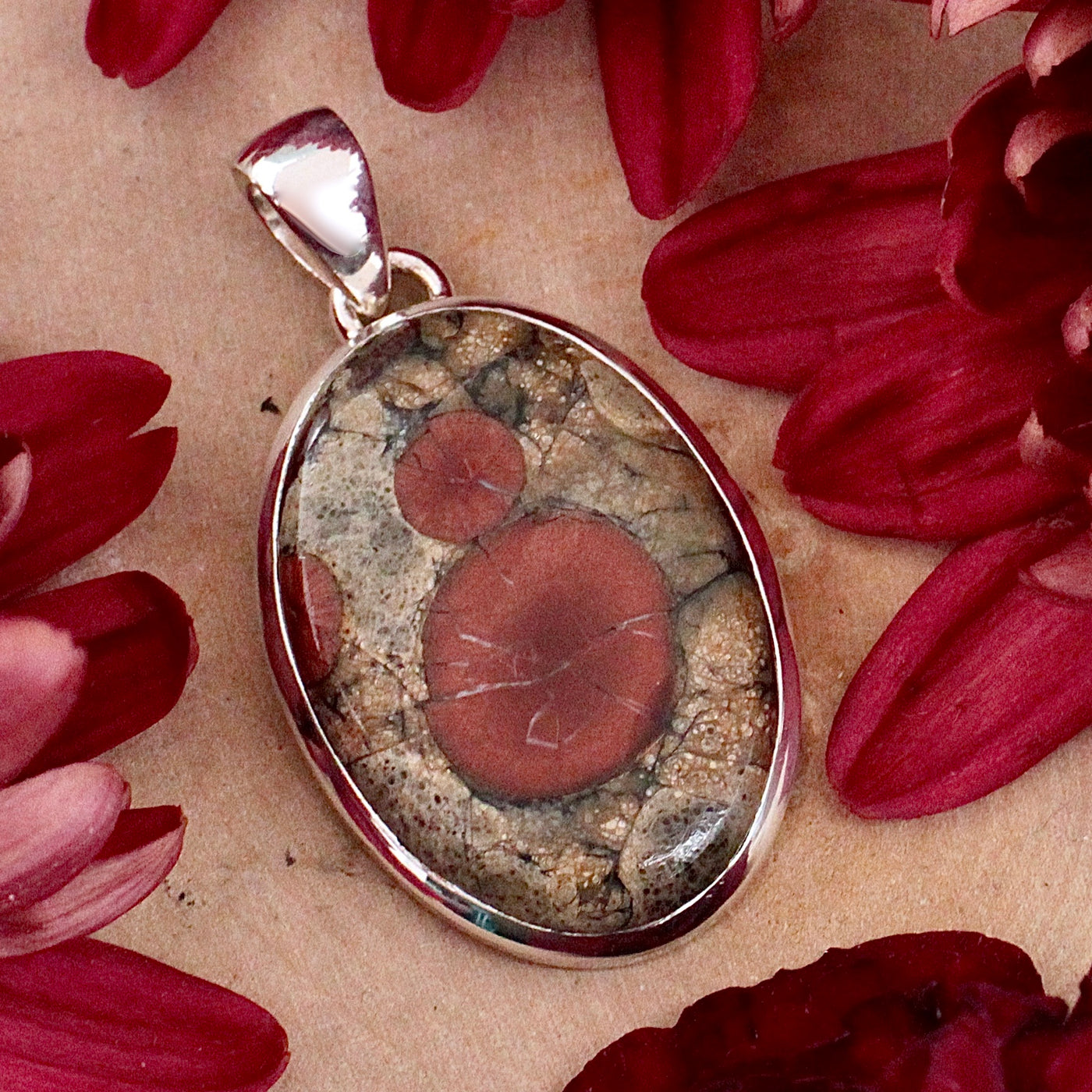 Peanut Obsidian Pendant - Sterling Silver