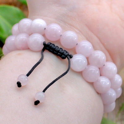 Rose Quartz Adjustable Bracelet - 10mm