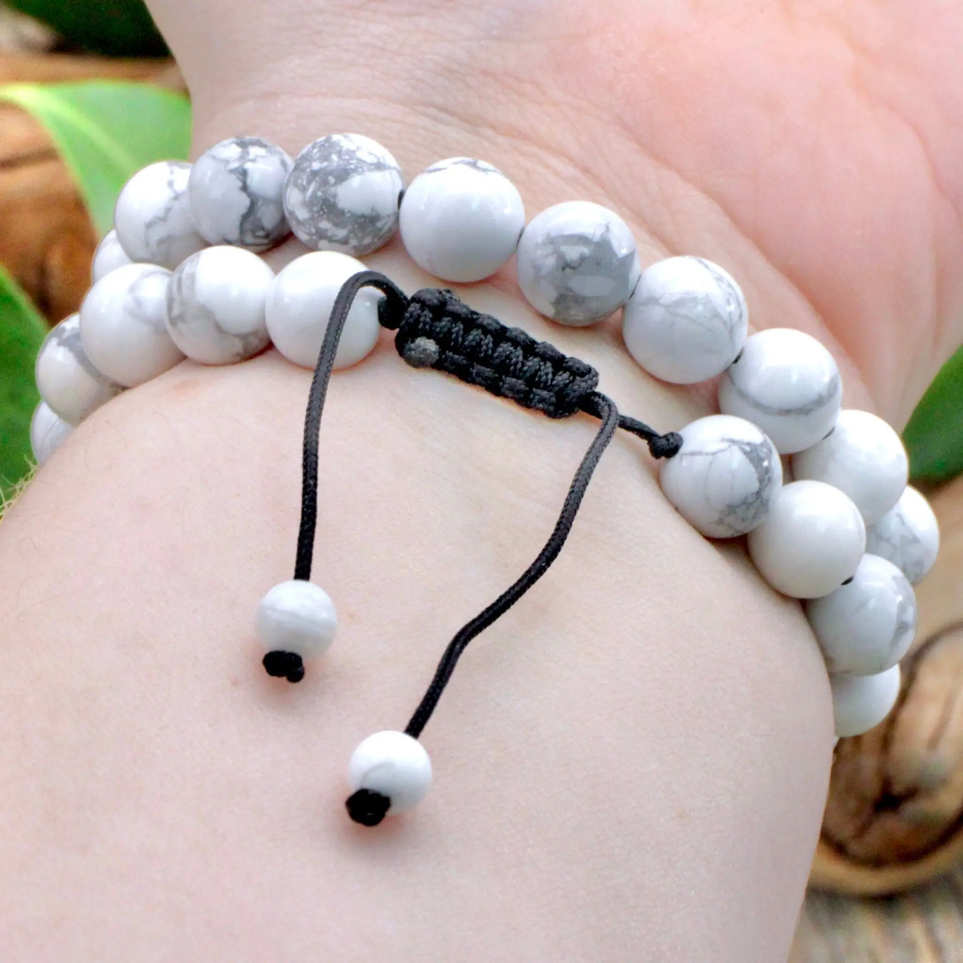 Howlite Adjustable Bracelet - 10mm