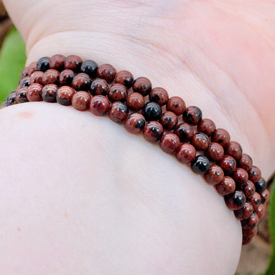 Mahogany Obsidian Bracelet - 4mm