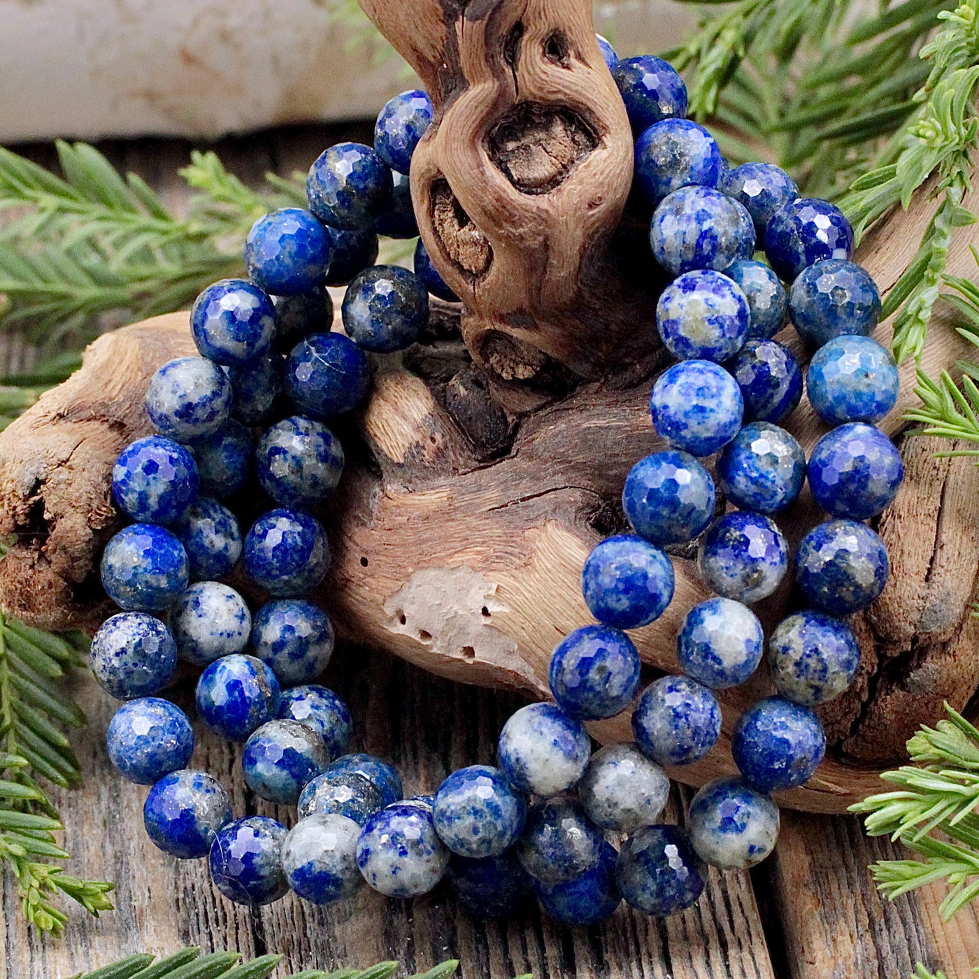 Lapis Lazuli Faceted Bracelet - 8mm