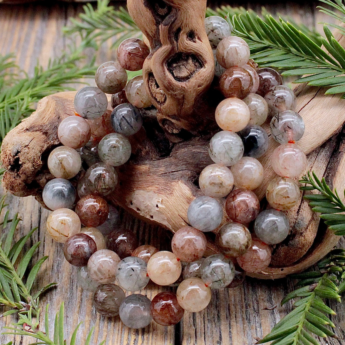 Mixed Rutilated Quartz Bracelet - 9mm