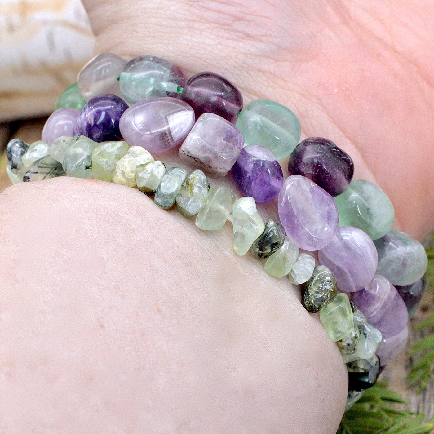 Spiritual Growth and Connection - Crystal Bracelet Intention Set