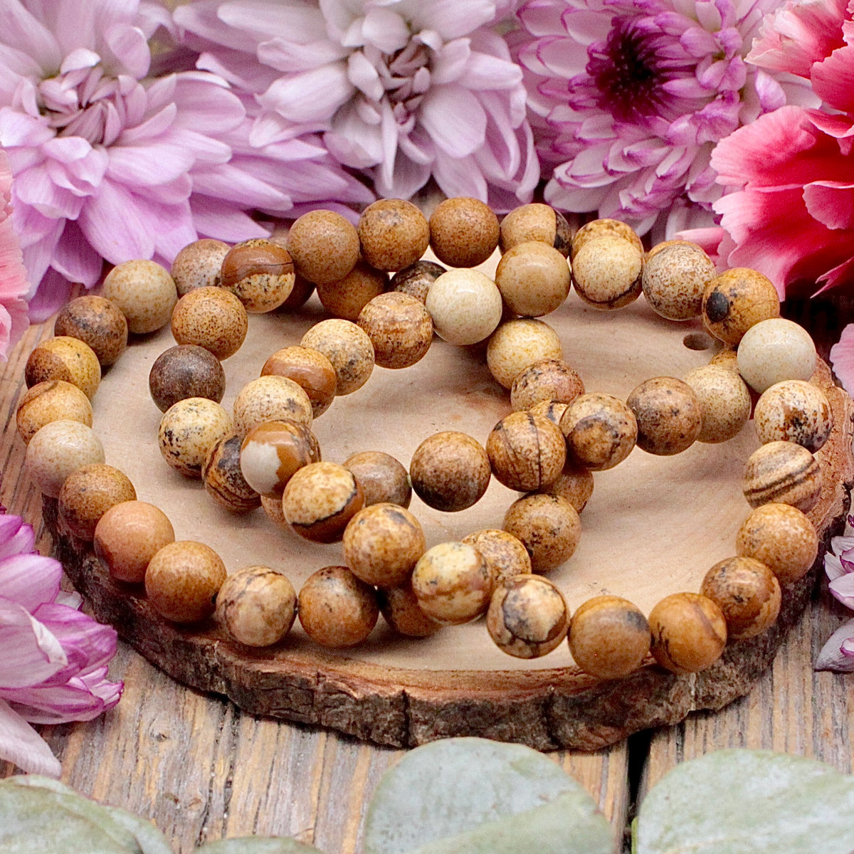 Picture Jasper Bracelet - 8mm
