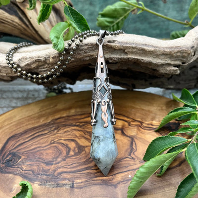 Long Crystal Drop Necklace