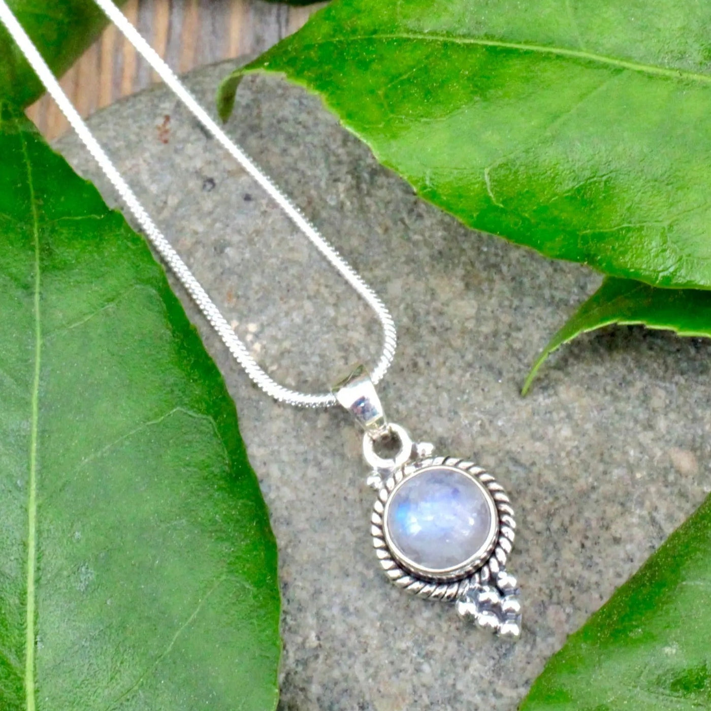 Moonstone Round Pendant