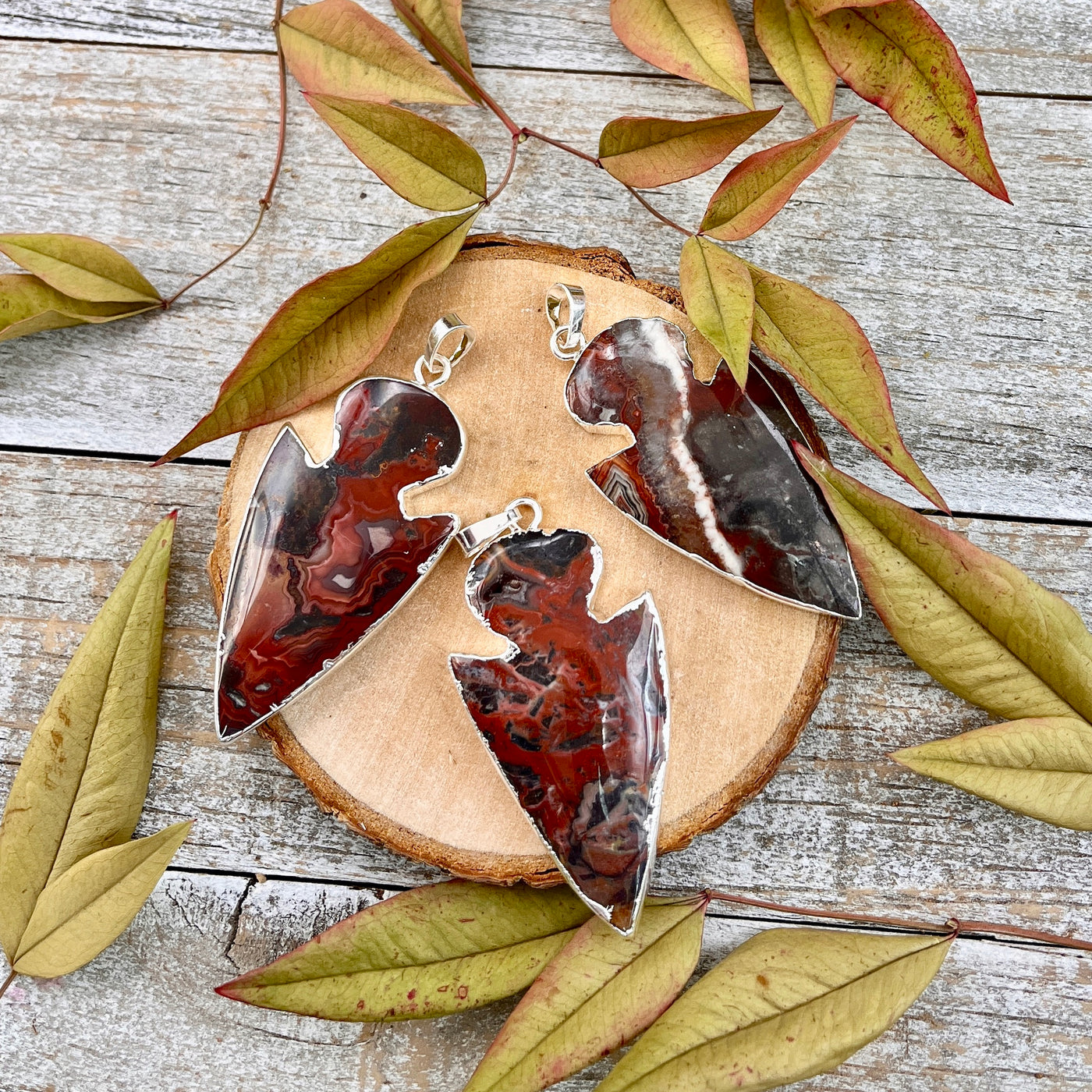 Red Jasper Arrowhead Pendant