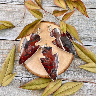 Red Jasper Arrowhead Pendant