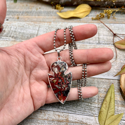 Red Jasper Arrowhead Pendant