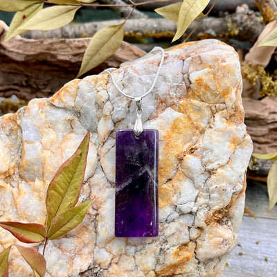Amethyst Slab Necklace