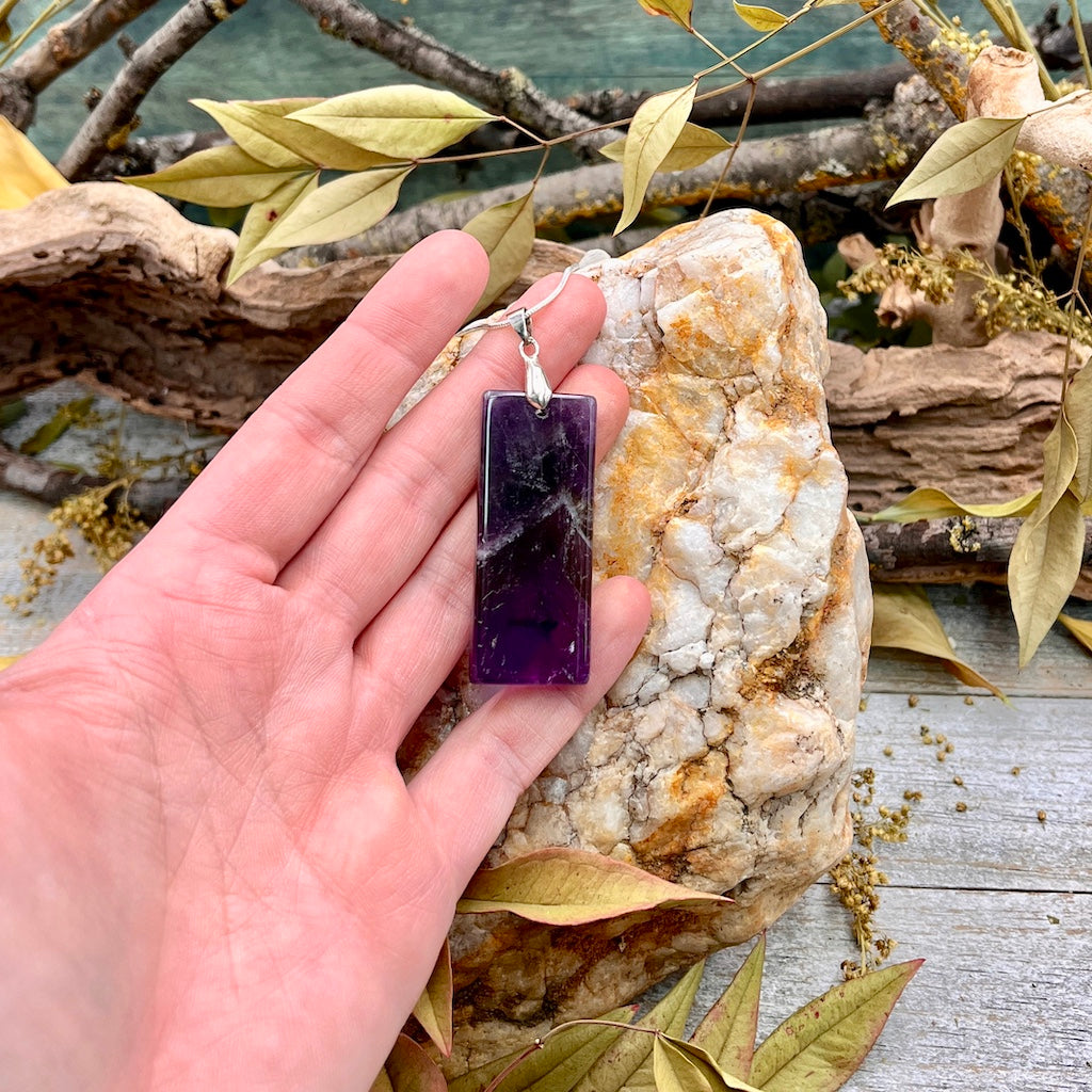 Amethyst Slab Necklace