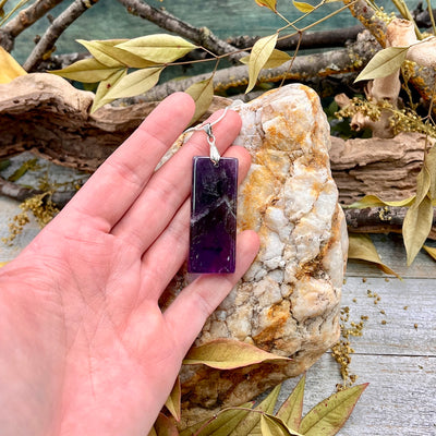 Amethyst Slab Necklace