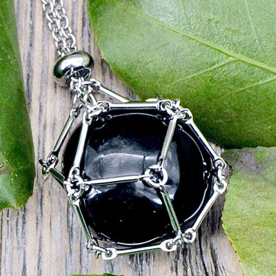 Black Onyx Crystal Holder Necklace