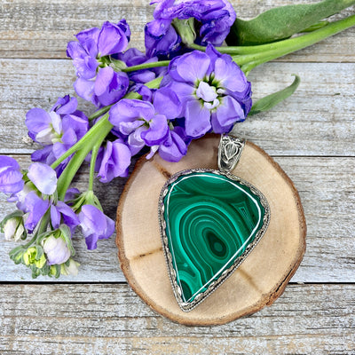 Malachite Teardrop Pendant