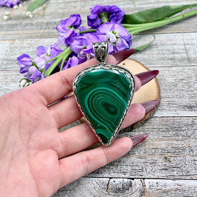 Malachite Teardrop Pendant