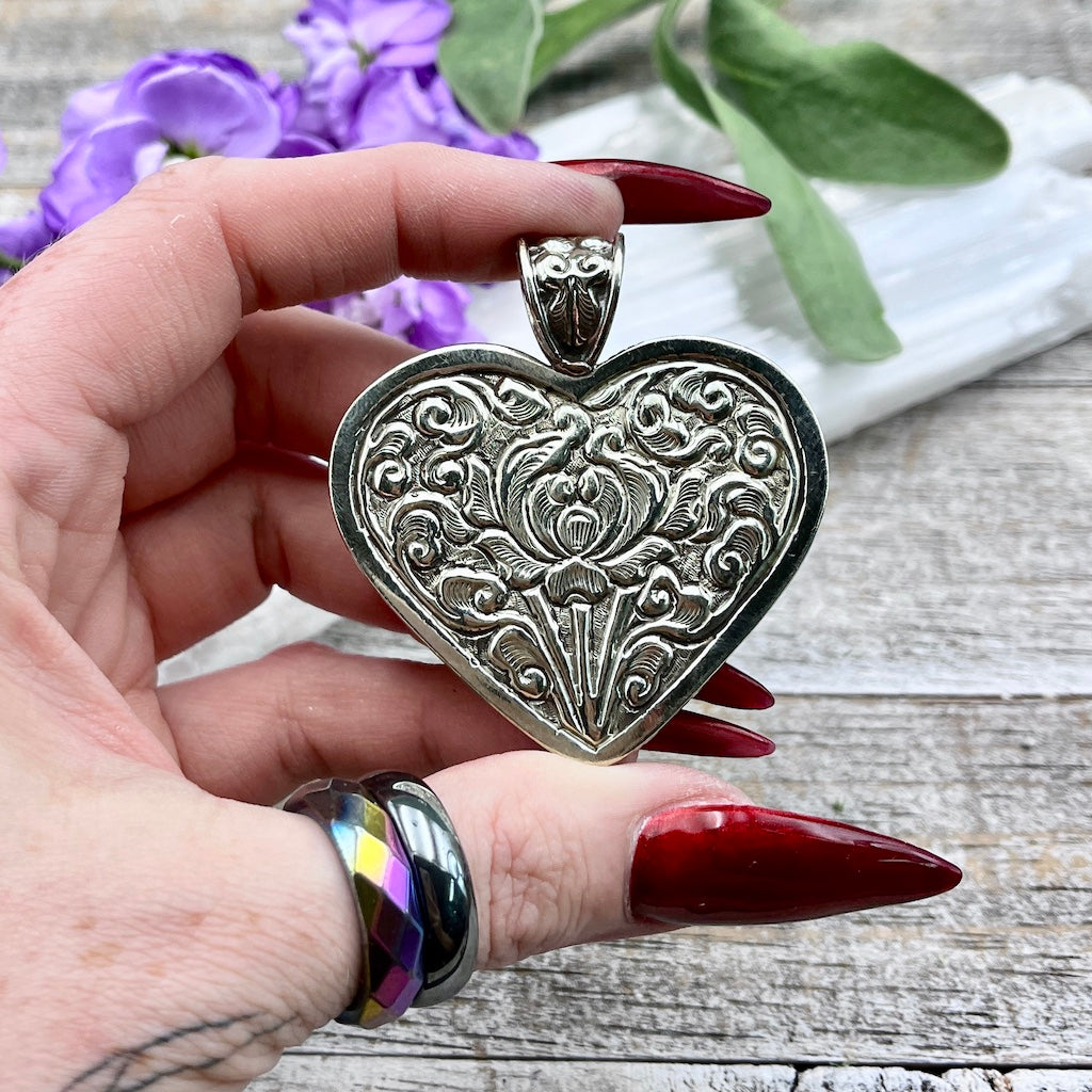 Red Jasper Heart Pendant