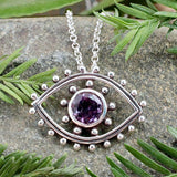 Amethyst Evil Eye Pendant