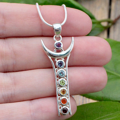 Chakra Half Moon Pendant